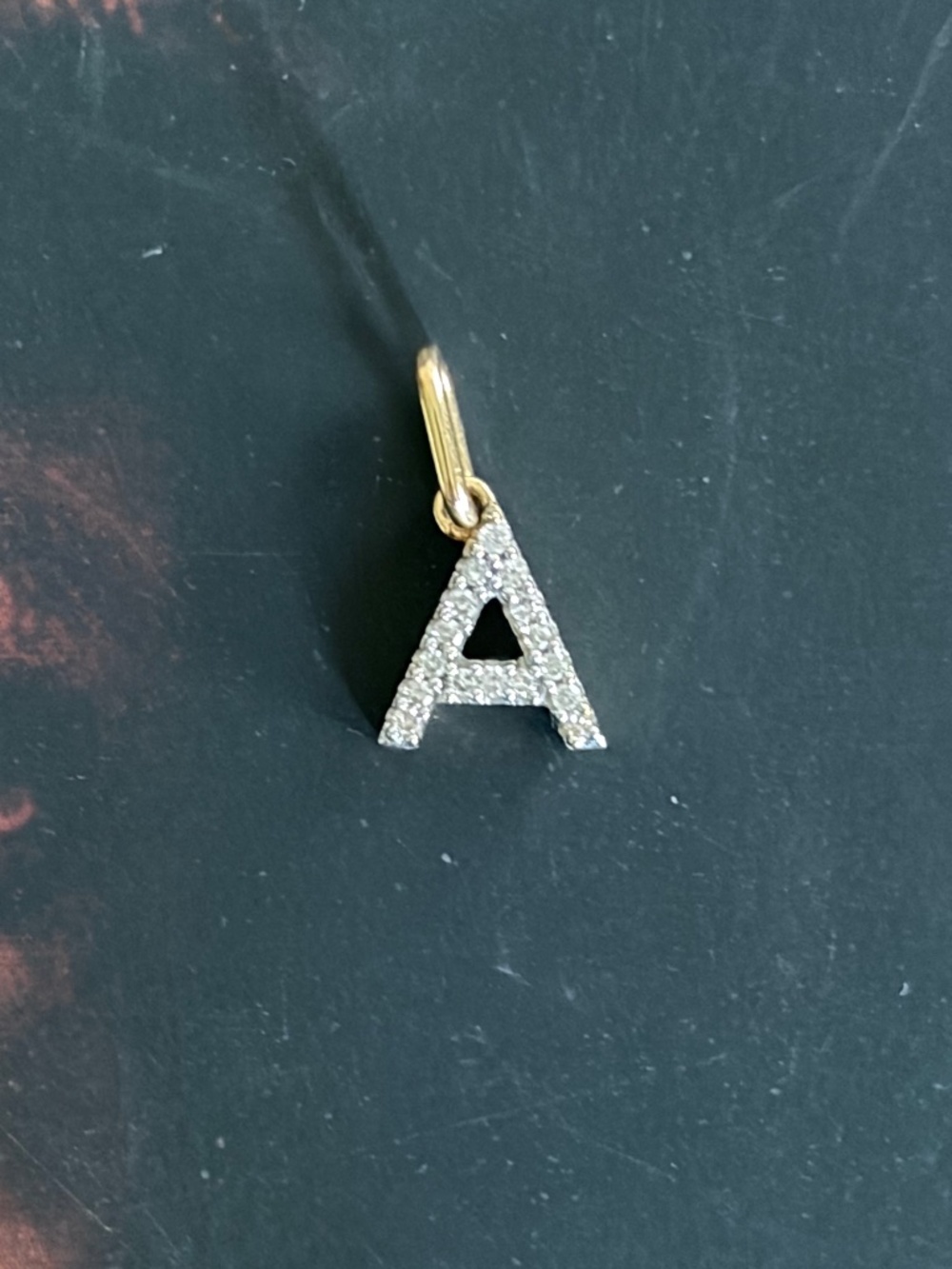 Mejuri 14KT Yellow Gold Diamond Intial Letter “A” Charm